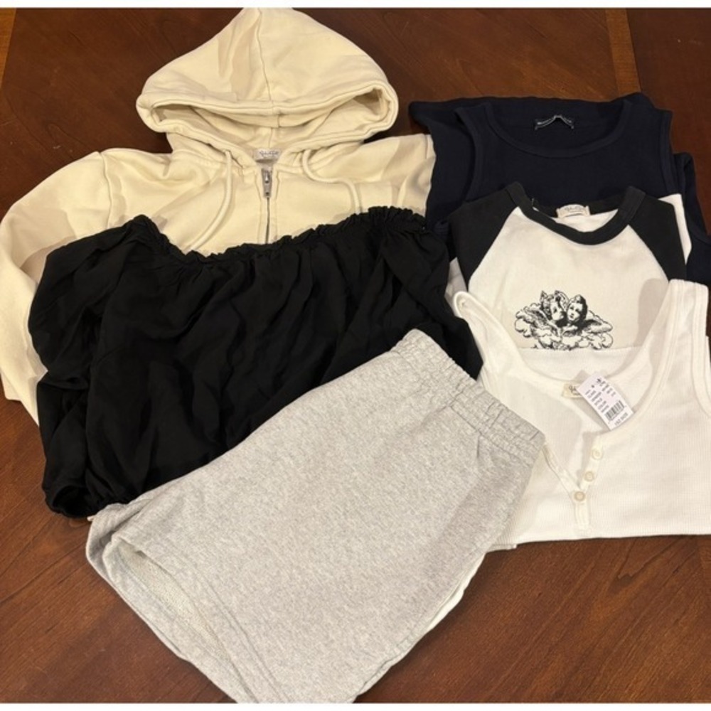 Lot Of 6 Brandy Melville‎ John Galt  3 Tops, Dress and Sweatshirt